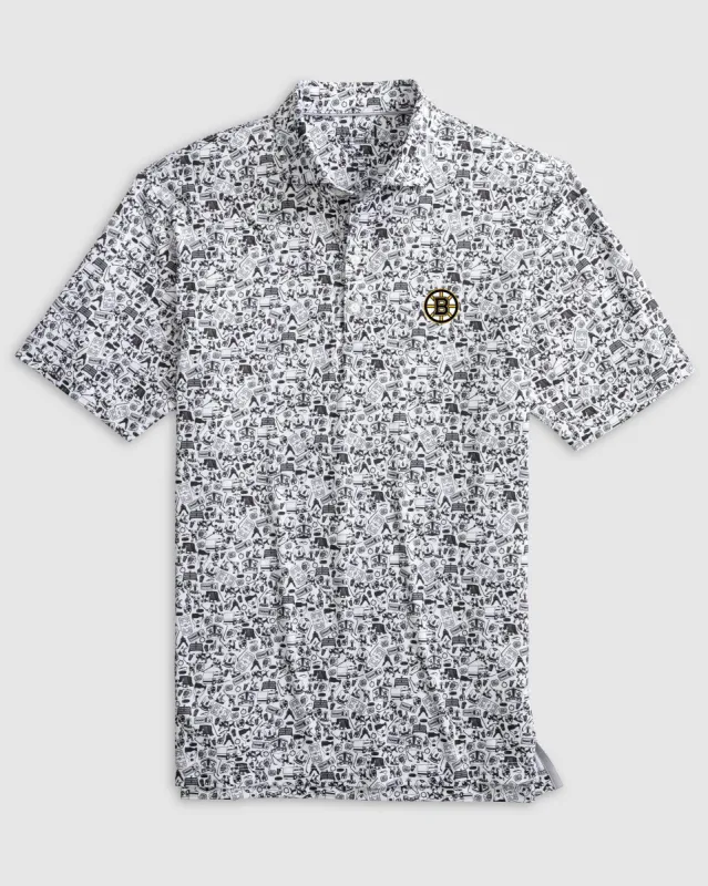 Boston Bruins Slap Shot Performance Jersey Polo sold by Johnnie-O