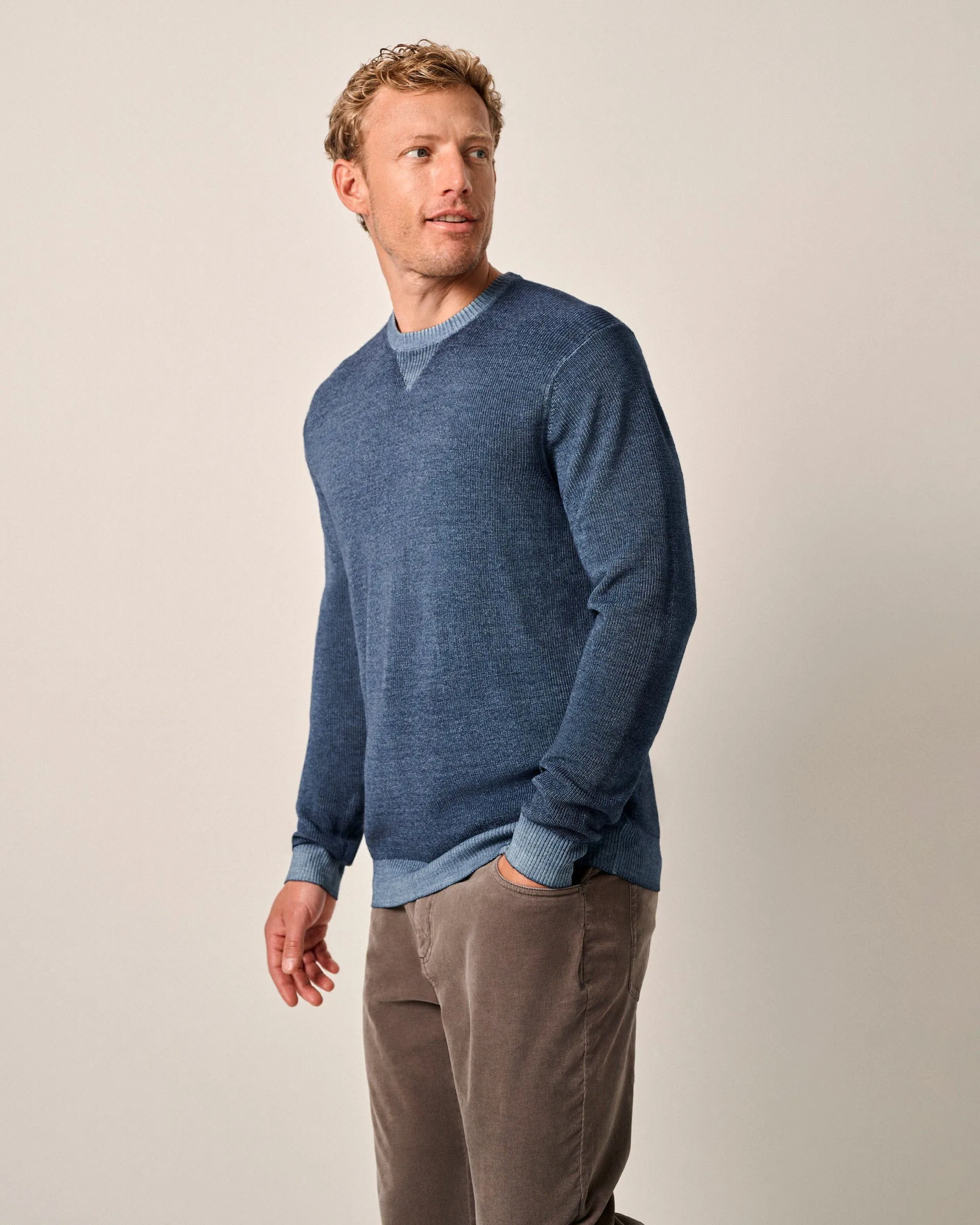 Burgess Garment-Dyed Crewneck Sweater sold by Johnnie-O product image thumbnail 5