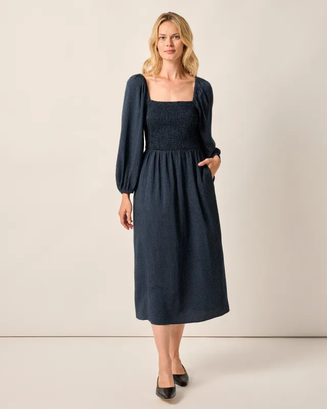 Selena Mini-Dot Maxi Dress sold by Johnnie-O