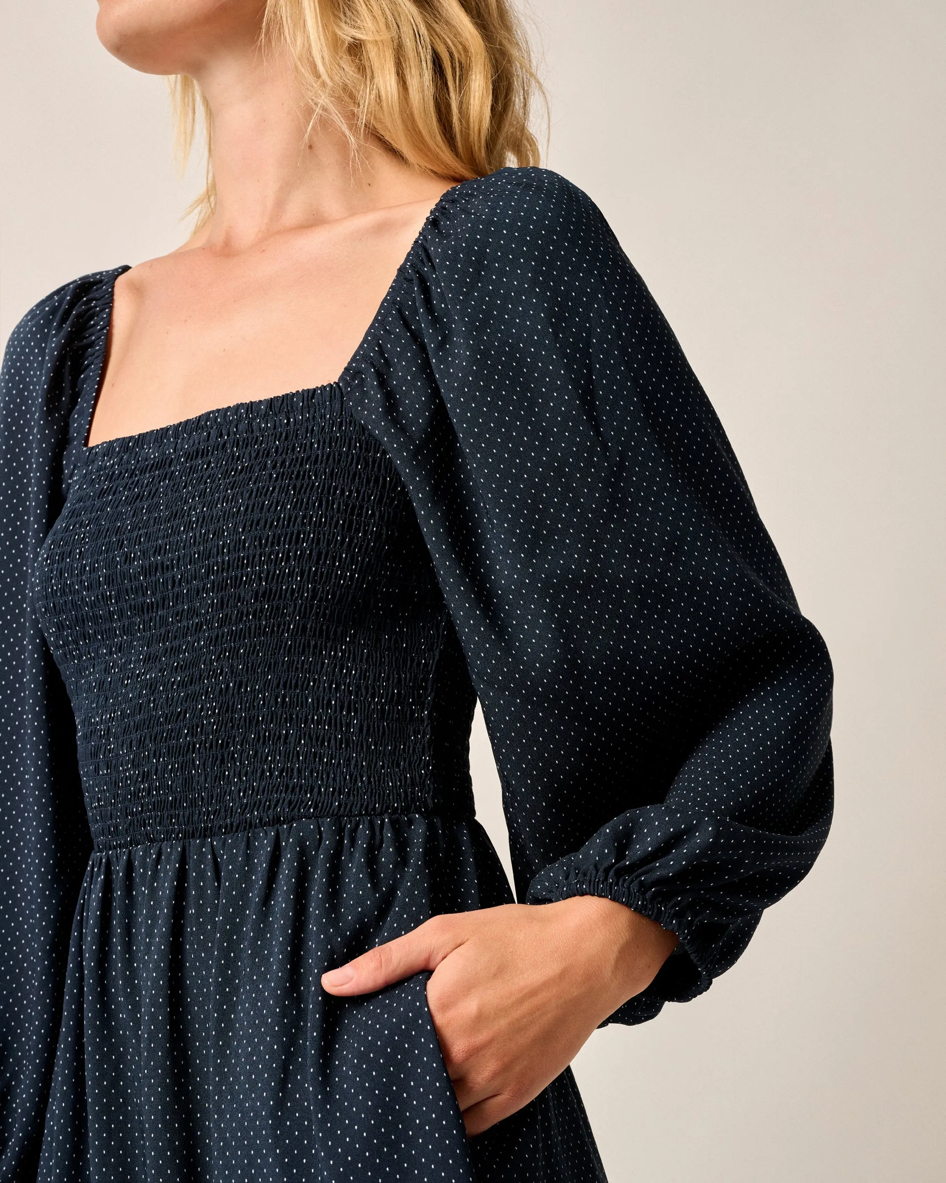 Selena Mini-Dot Maxi Dress sold by Johnnie-O product image thumbnail 2