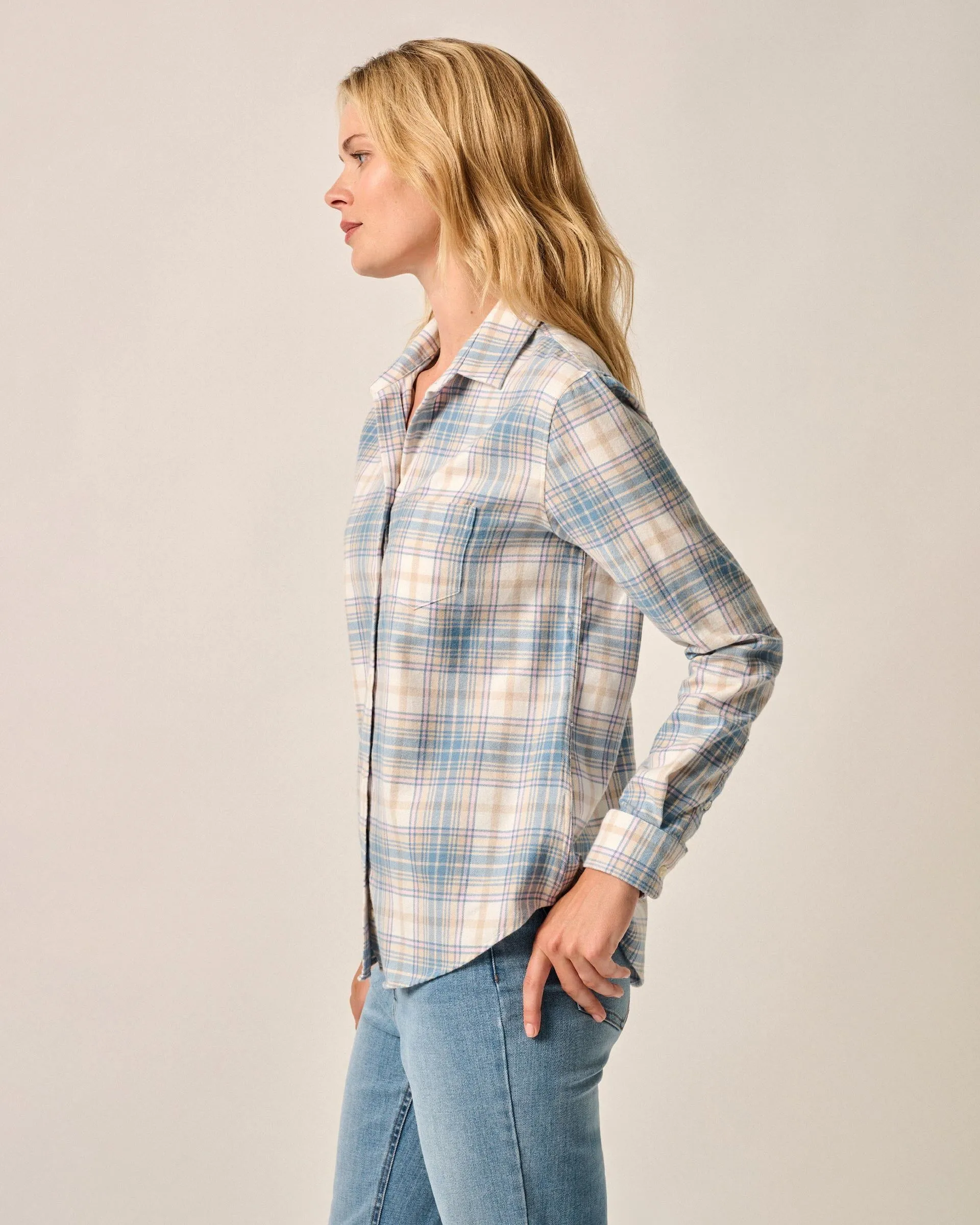 Inez Flannel Button-Down Shirt sold by Johnnie-O product image thumbnail 4