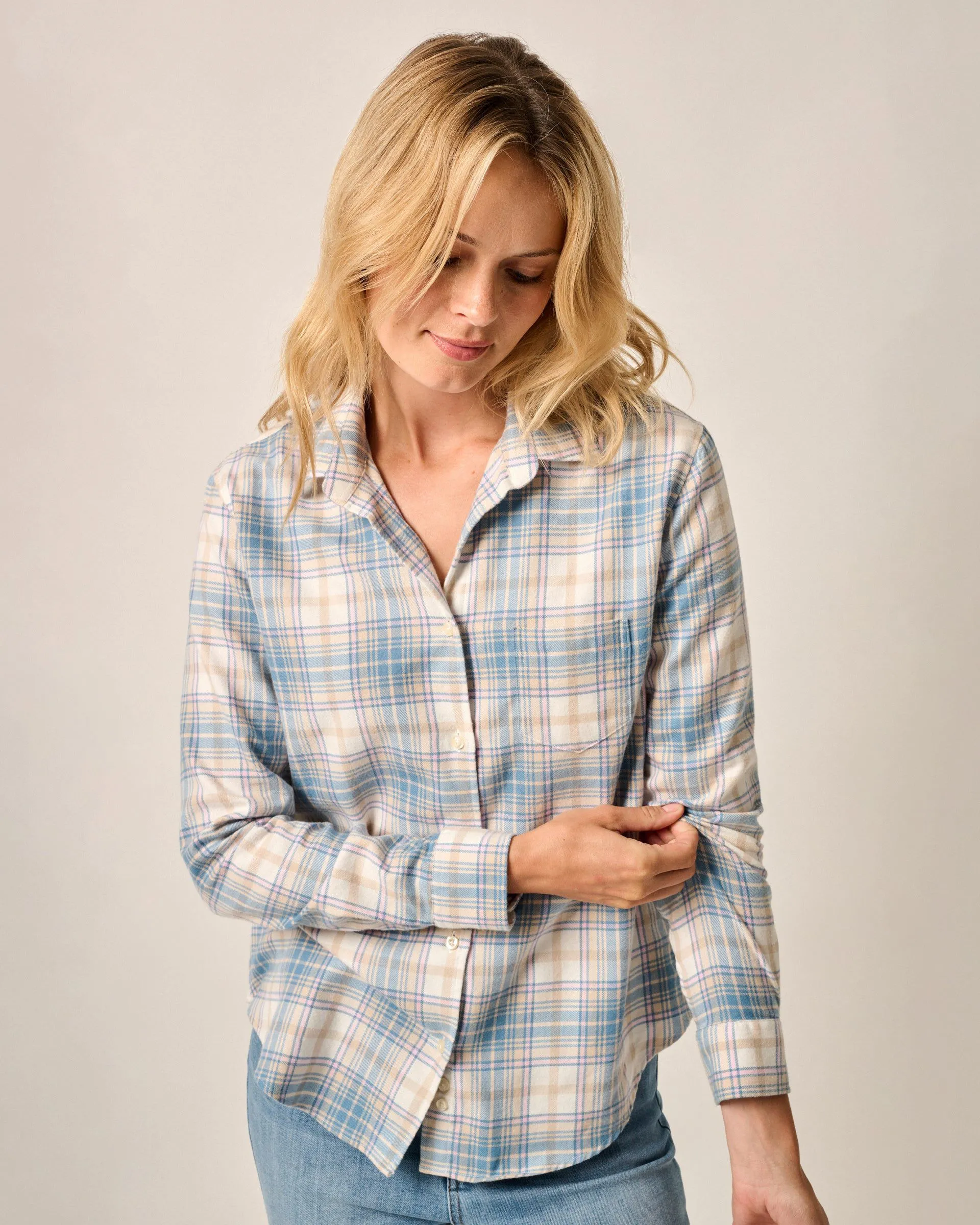 Inez Flannel Button-Down Shirt sold by Johnnie-O product image thumbnail 3