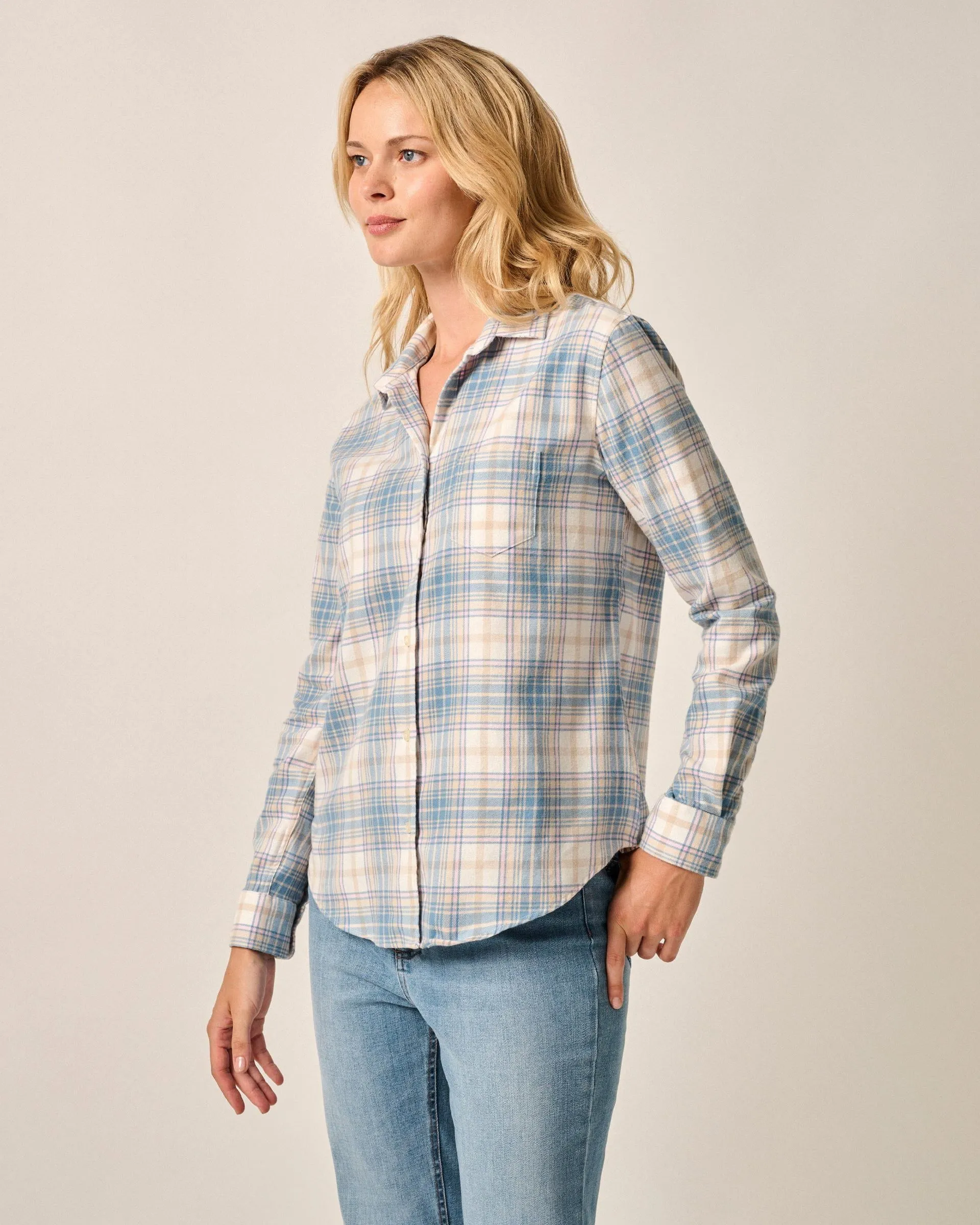 Inez Flannel Button-Down Shirt sold by Johnnie-O product image thumbnail 5
