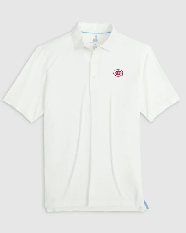 Cincinnati Reds Huronn Featherweight Performance Polo sold by Johnnie-O