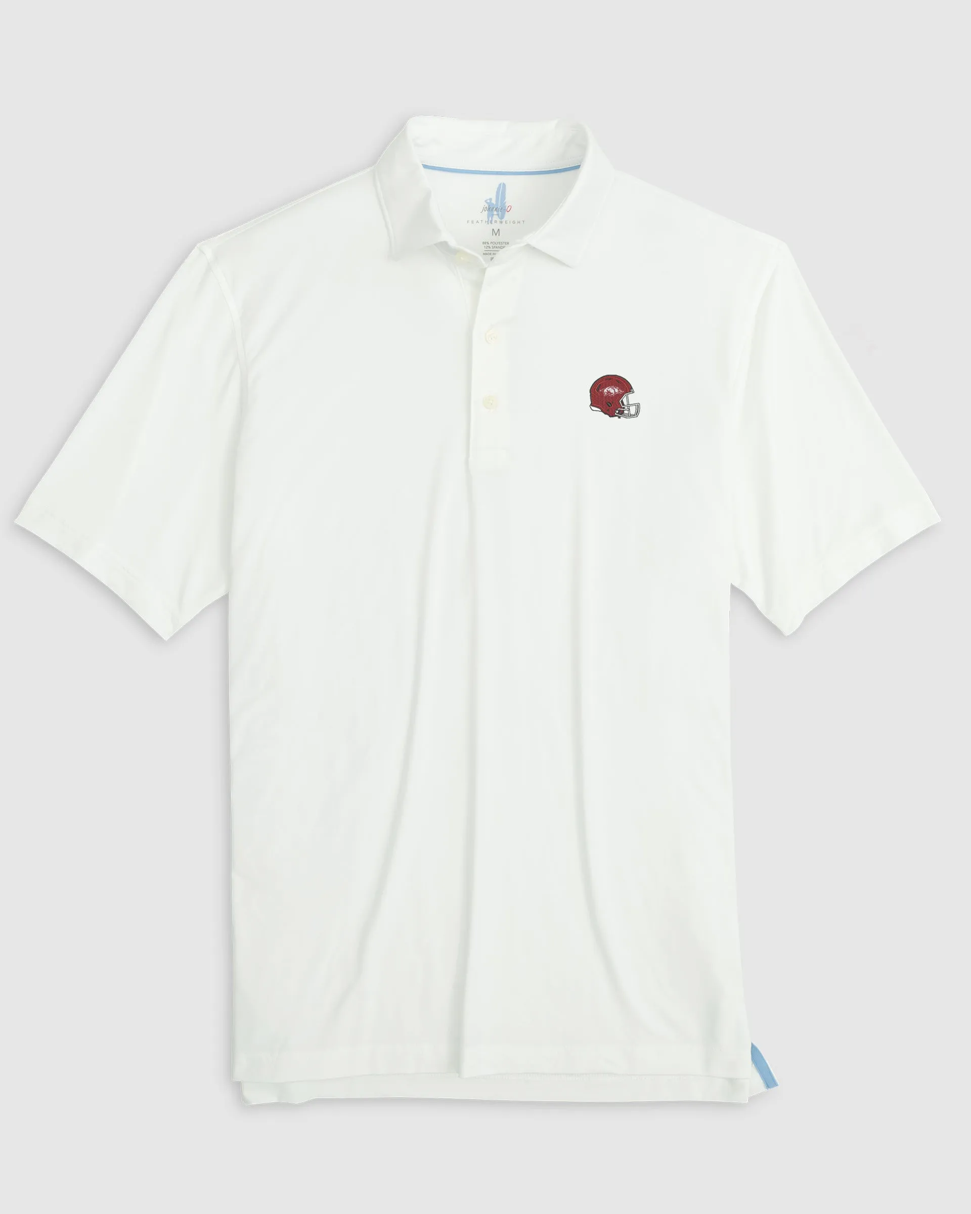 University of Arkansas Huronn Featherweight Performance Polo - Helmet Logo sold by Johnnie-O