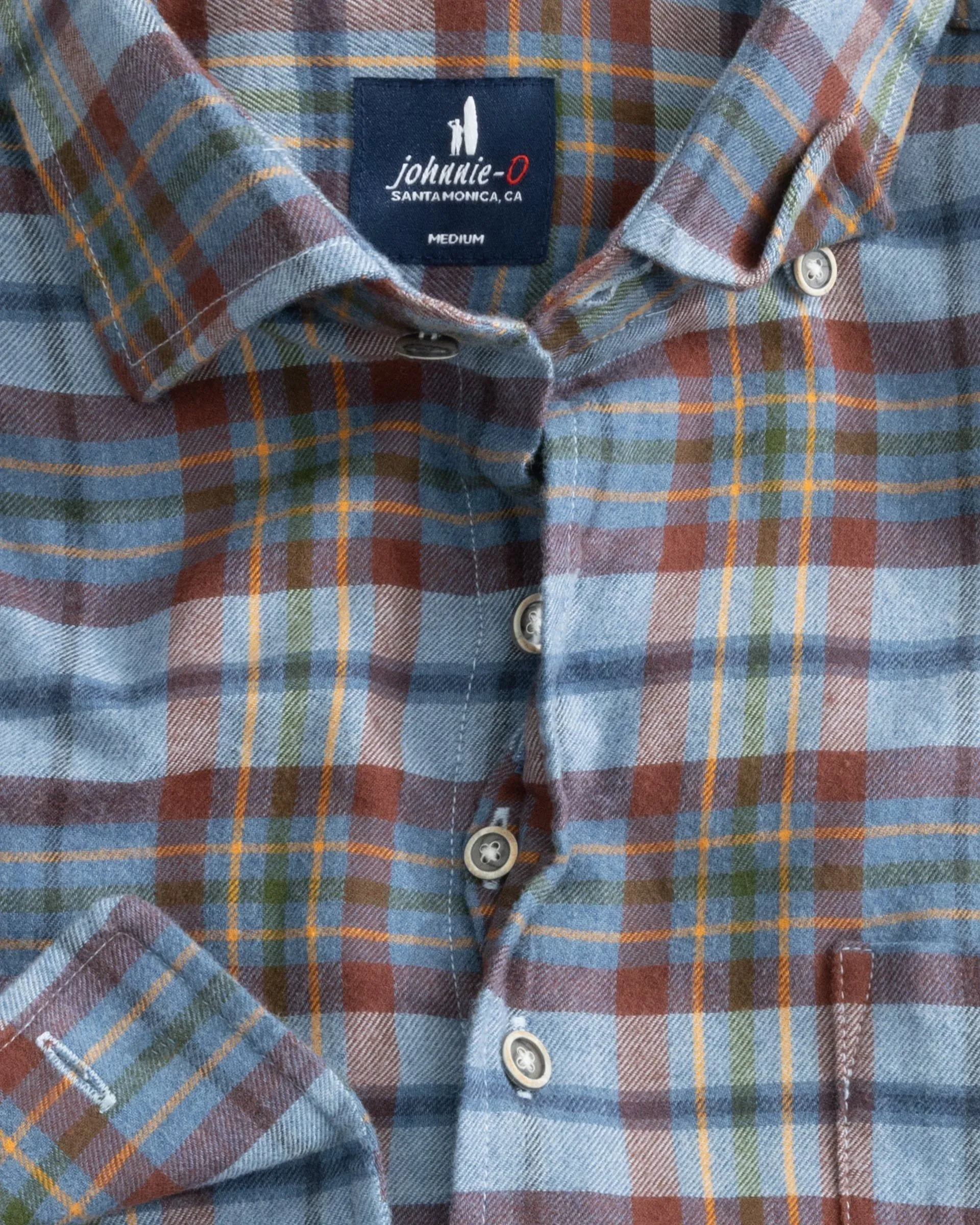 Tucked Cotton Blend Button Up Shirt - Roger sold by Johnnie-O product image thumbnail 2