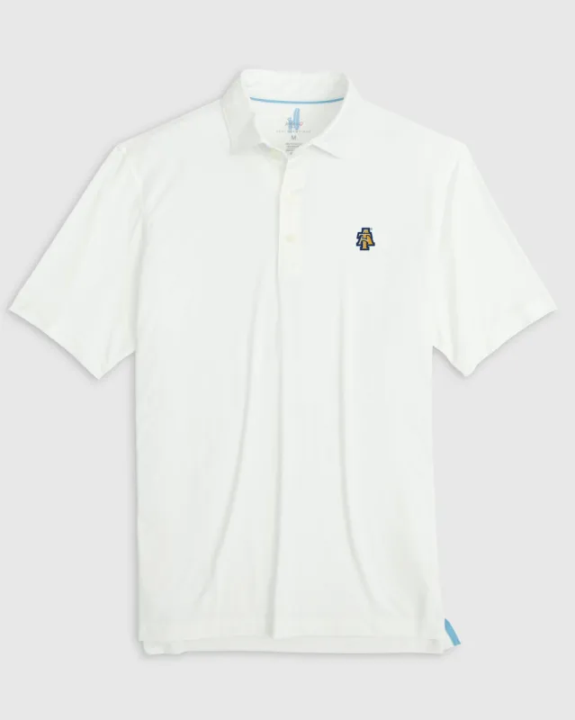 NC AT&T State Huronn Featherweight Performance Polo sold by Johnnie-O
