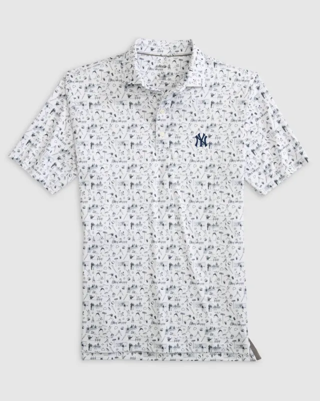 New York Yankees Ballpark Jersey Performance Polo sold by Johnnie-O