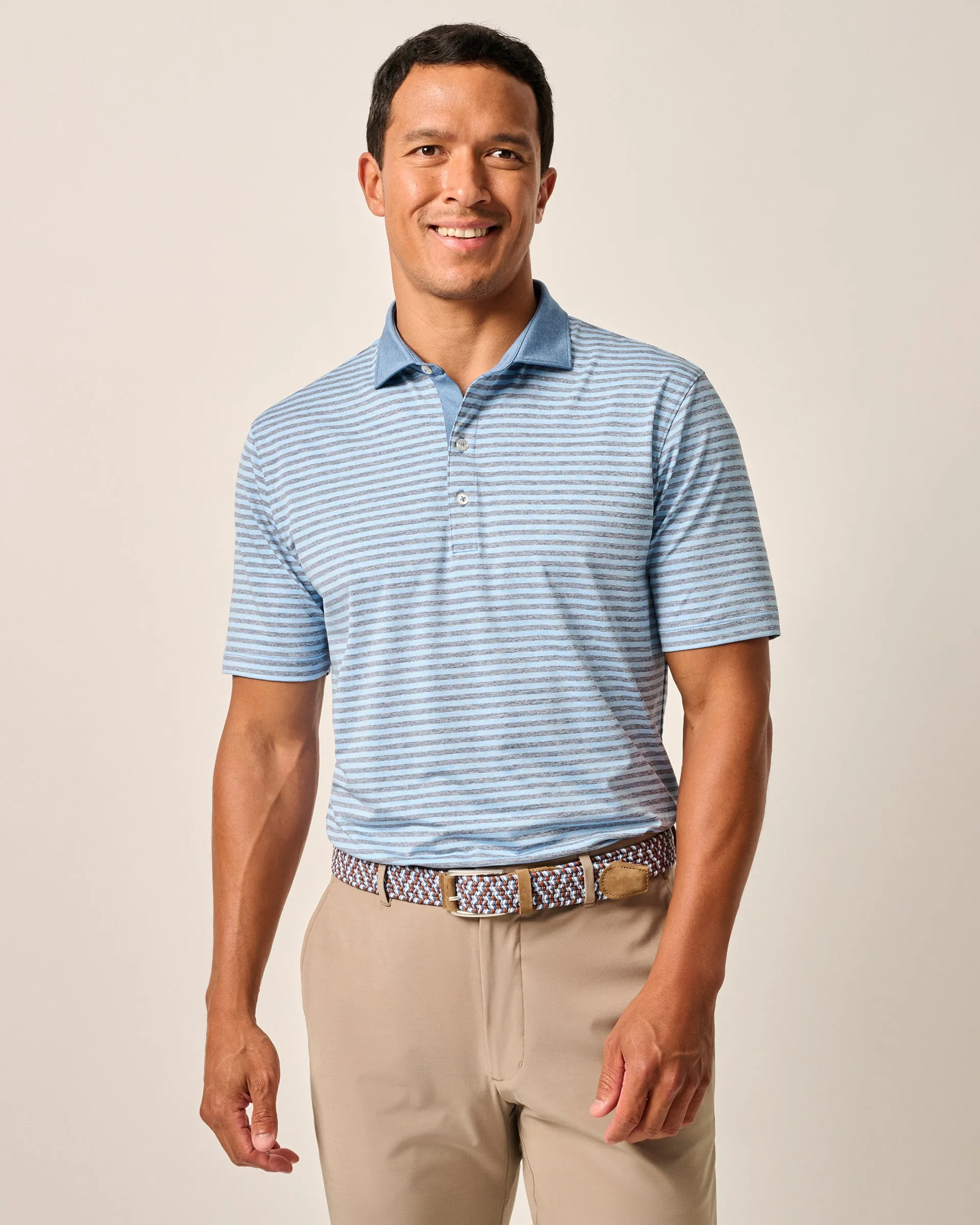 Performance Jersey Polo - Gibbons Stripe sold by Johnnie-O