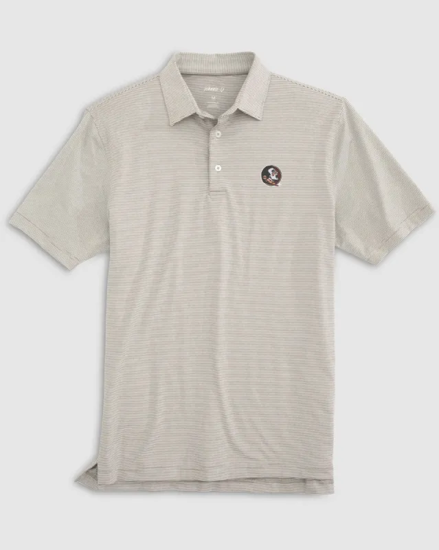 Florida State Lyndonn Striped Jersey Performance Polo sold by Johnnie-O