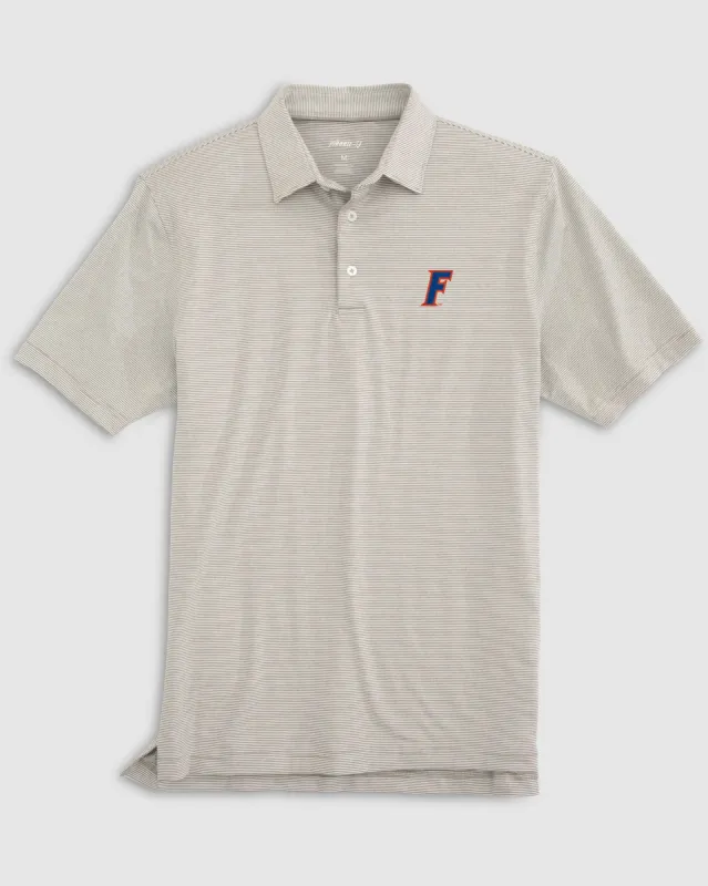 Florida Lyndonn Striped Jersey Performance Polo - F Logo sold by Johnnie-O