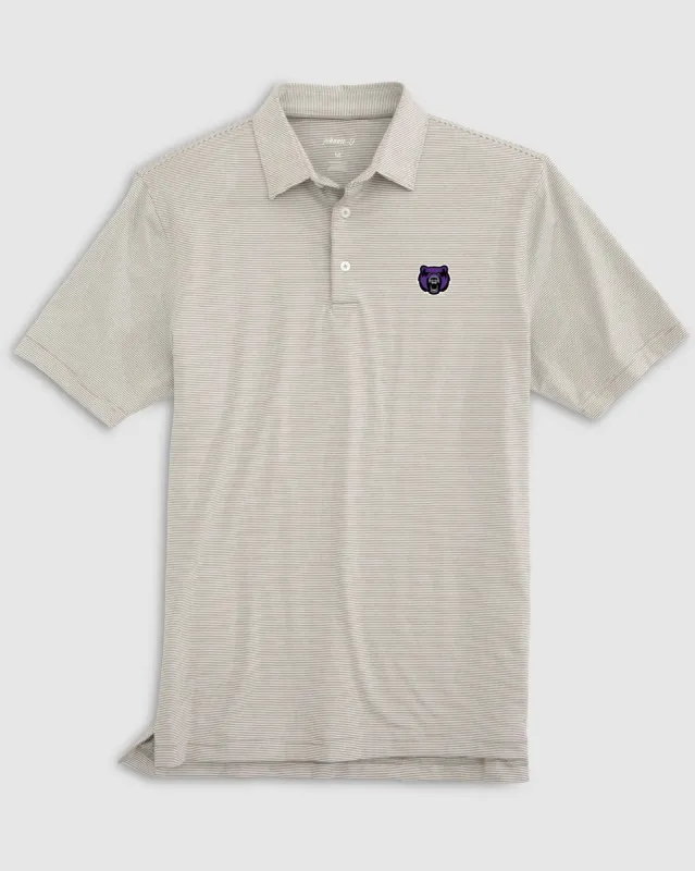 University of Central Arkansas Lyndonn Striped Jersey Performance Polo sold by Johnnie-O