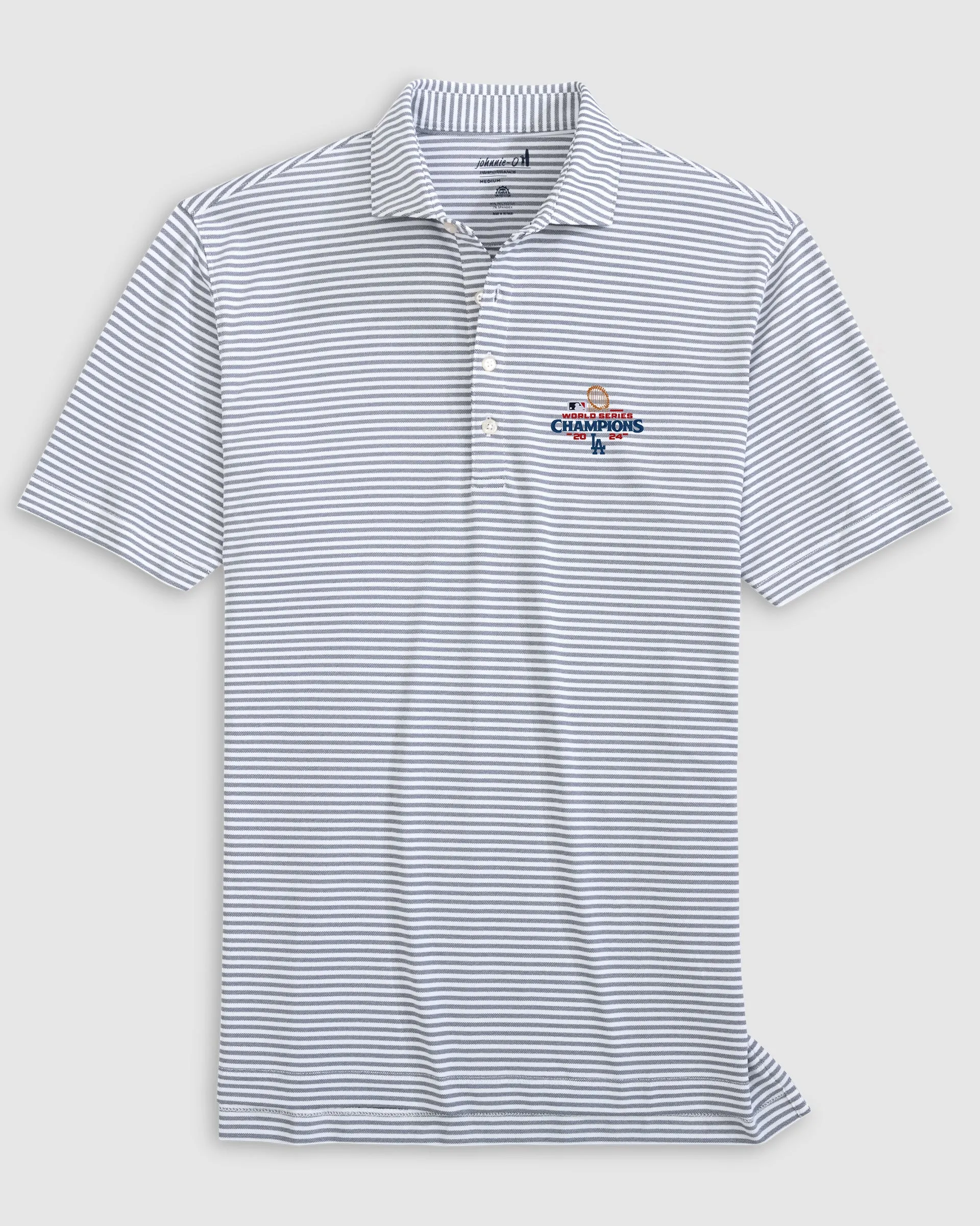Los Angeles Dodgers Stetsons Mesh Performance Polo - 2024 World Series Champions Logo sold by Johnnie-O product image thumbnail 2
