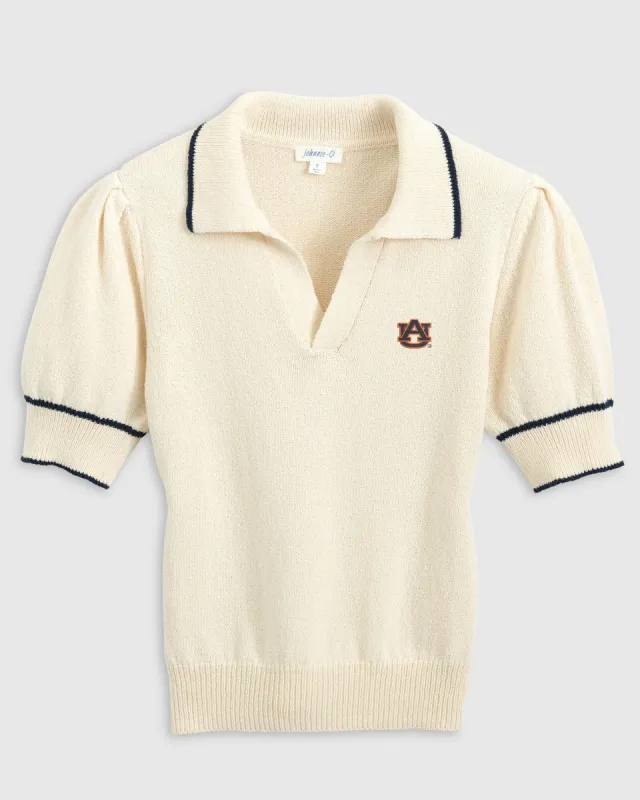 Women's Auburn Gigi Cotton Sweater Polo made by Johnnie-O