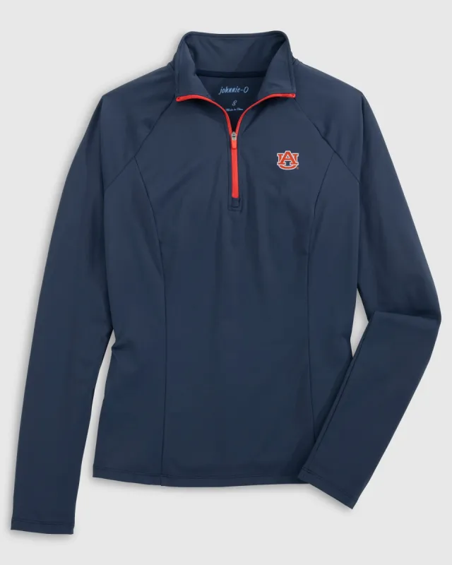 Women's Auburn Lottie Performance Quarter-Zip Pullover sold by Johnnie-O