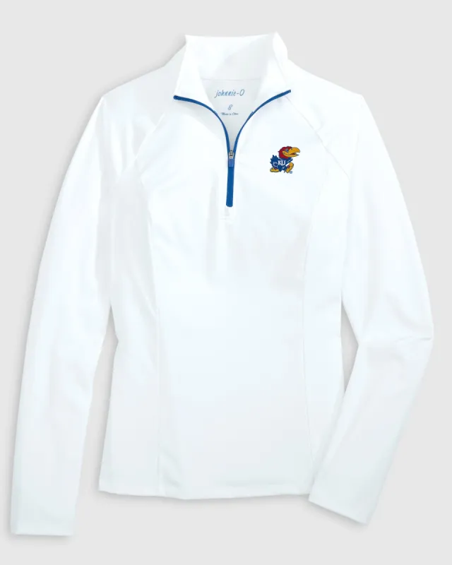 Women's Kansas Lottie Performance Quarter-Zip Pullover sold by Johnnie-O