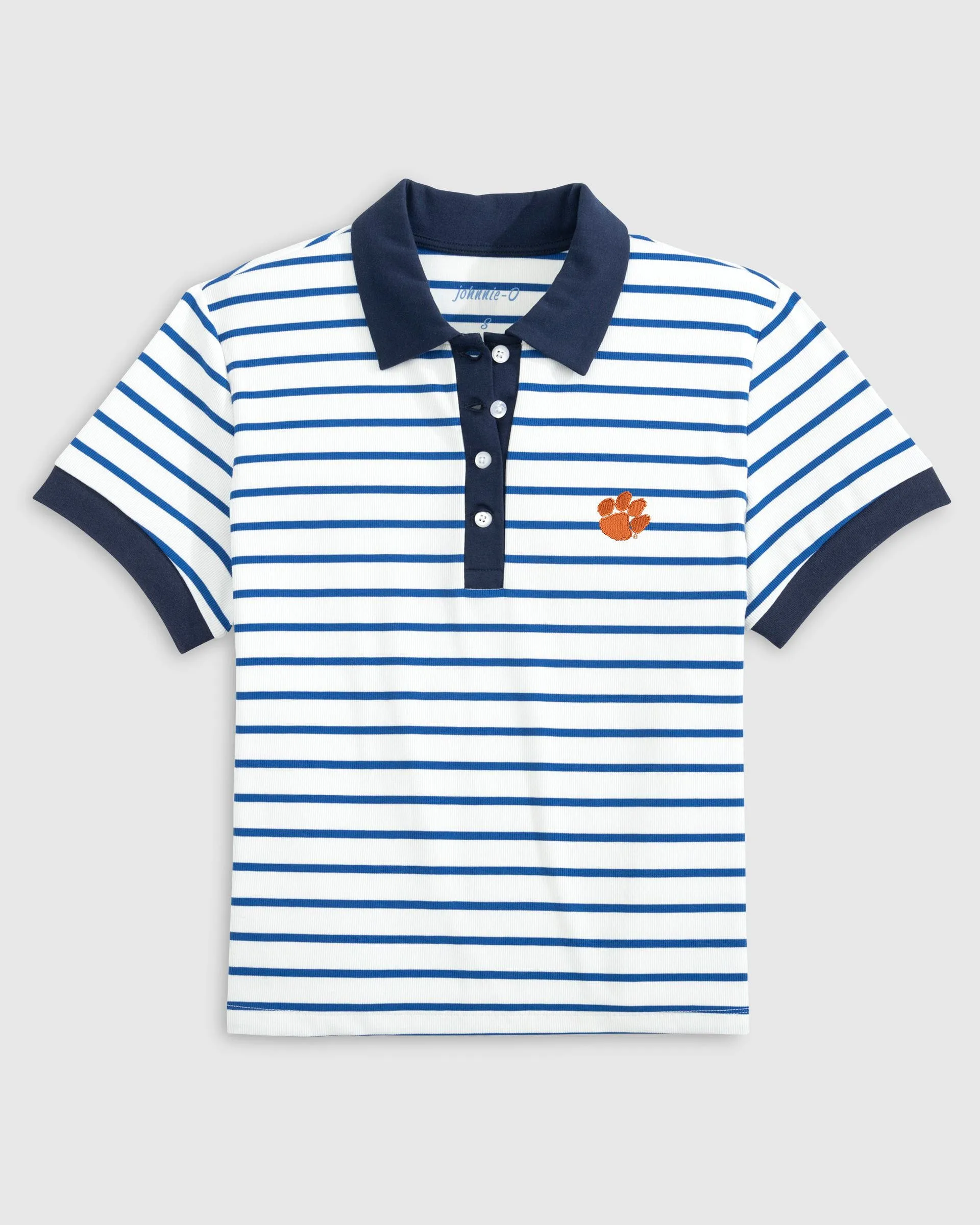 Women's Clemson Maisie 4-Button Performance Polo sold by Johnnie-O