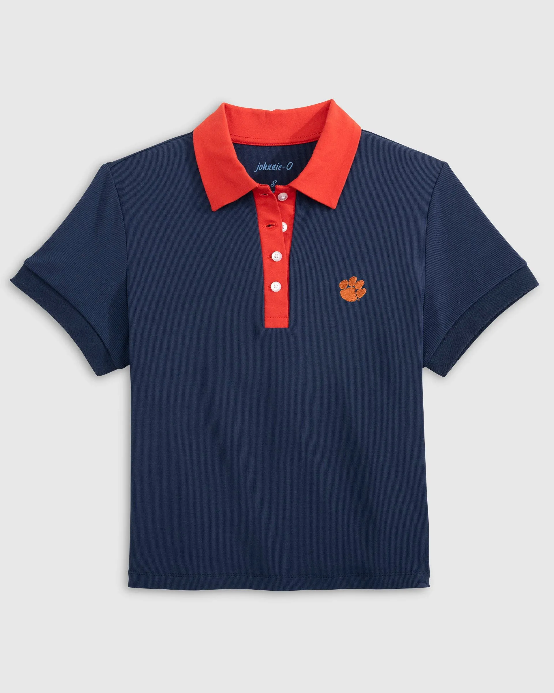 Women's Clemson Maisie 4-Button Performance Polo sold by Johnnie-O product image thumbnail 2