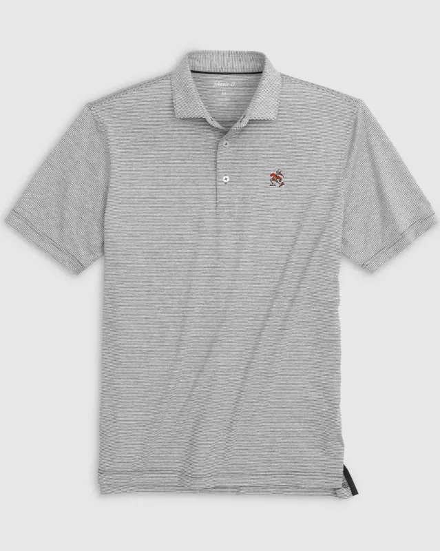 Miami Lyndonn Striped Jersey Performance Polo - Vintage Logo made by Johnnie-O