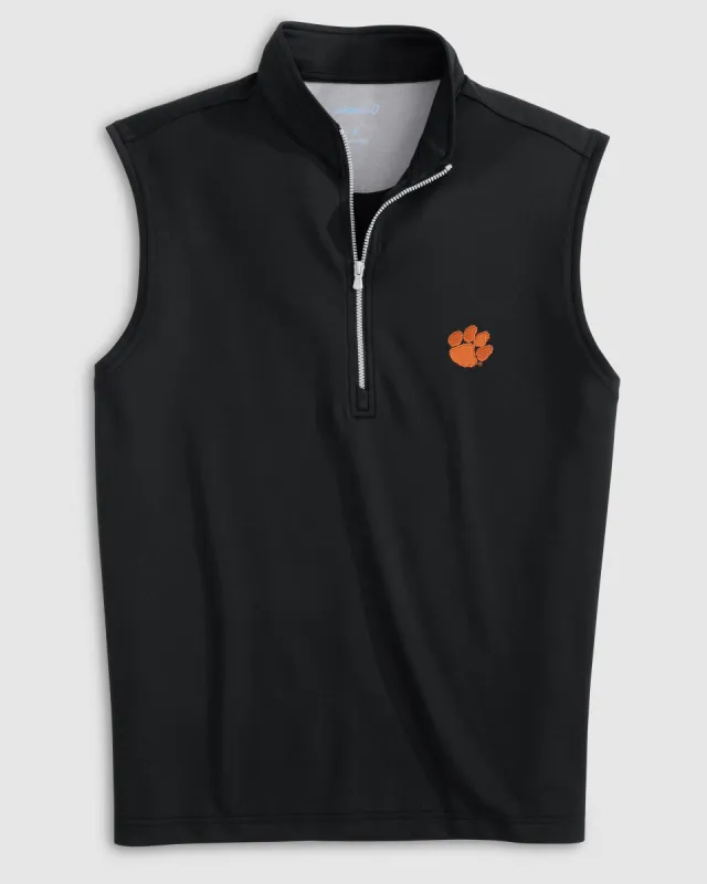 Women's Clemson Daves Performance 1/4 Zip Vest sold by Johnnie-O