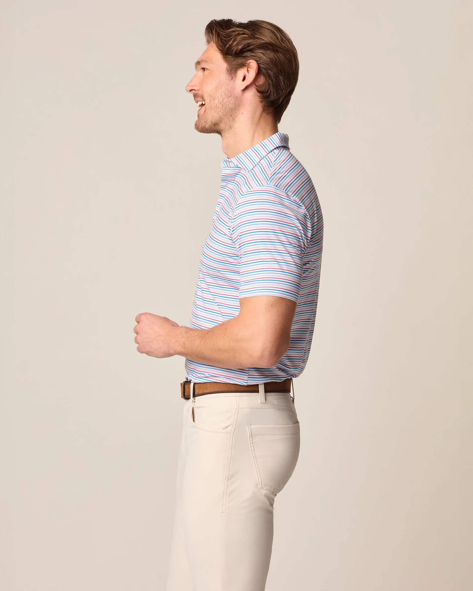 Linxter Cotton Blend Performance Polo - Lynch Stripe sold by Johnnie-O product image thumbnail 5