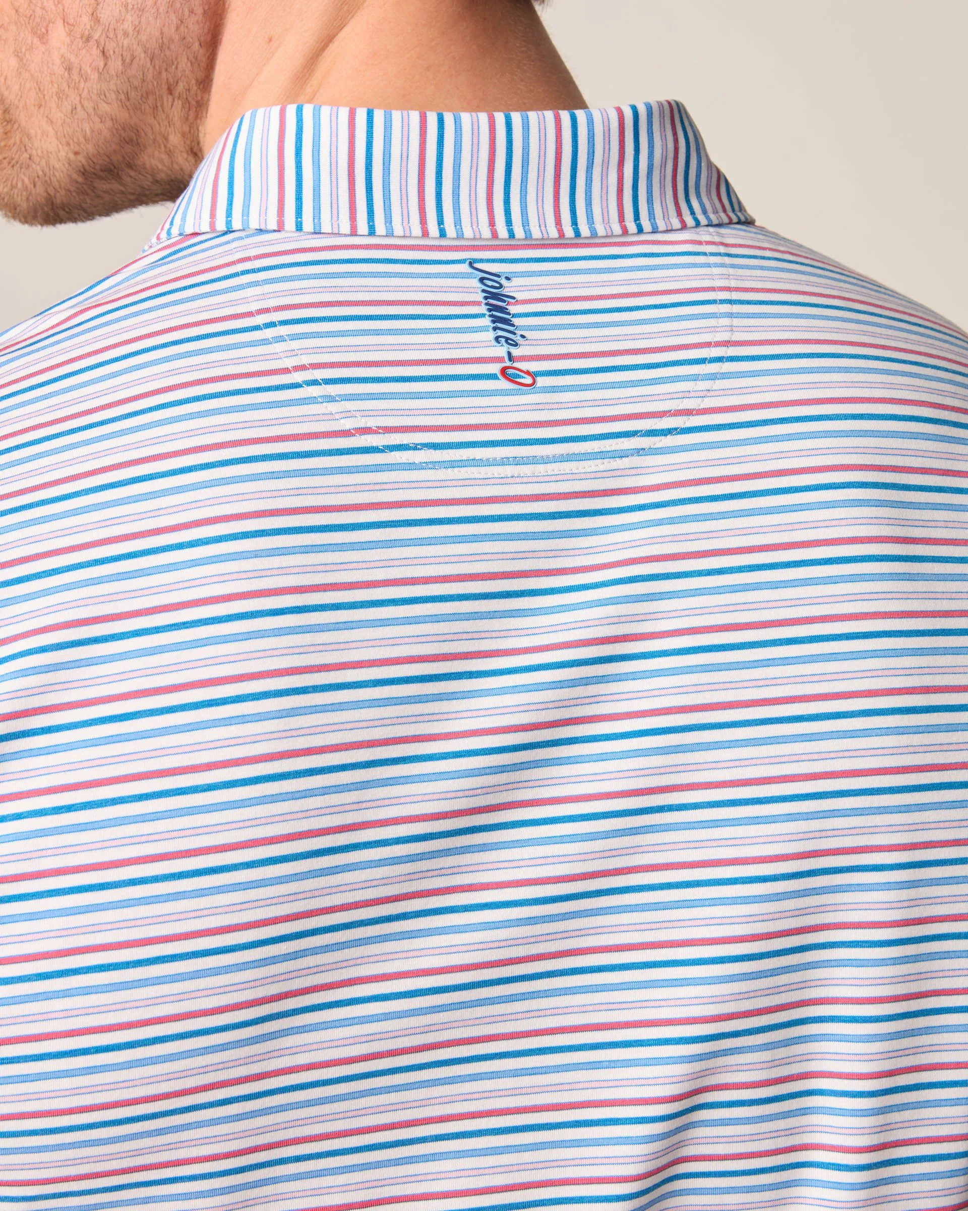 Linxter Cotton Blend Performance Polo - Lynch Stripe sold by Johnnie-O product image thumbnail 3