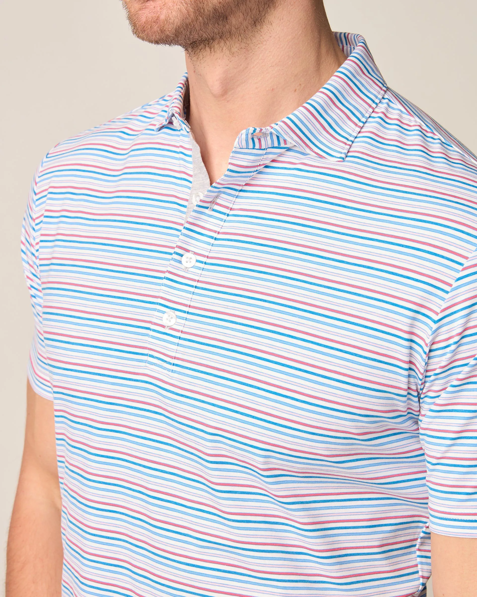 Linxter Cotton Blend Performance Polo - Lynch Stripe sold by Johnnie-O product image thumbnail 4