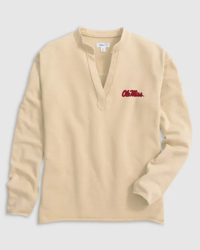 Ole Miss Camilla V-Neck Cotton Blend Pullover sold by Johnnie-O