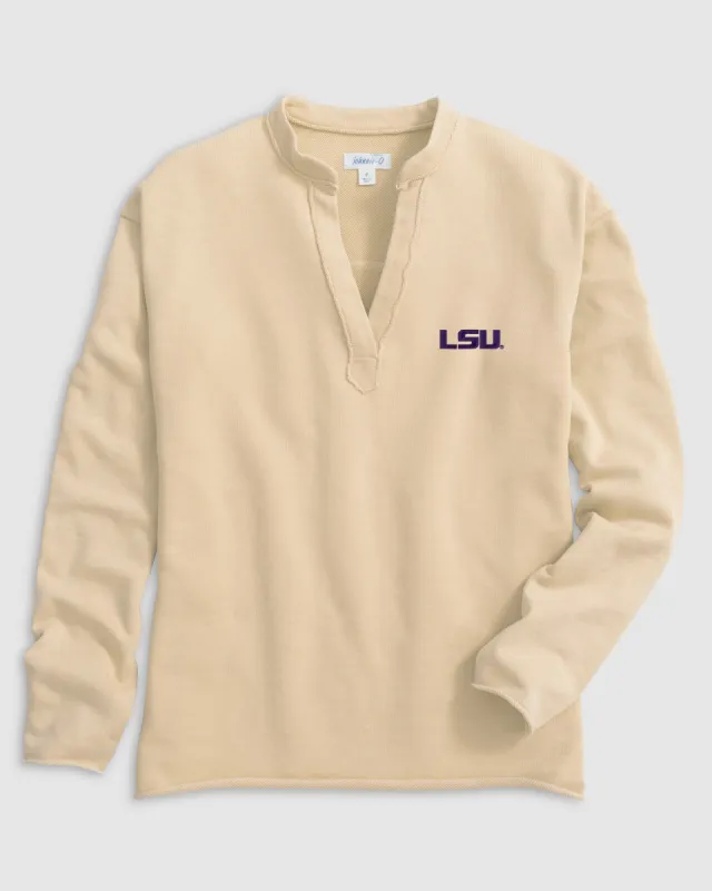 Louisiana State Camilla V-Neck Cotton Blend Pullover sold by Johnnie-O