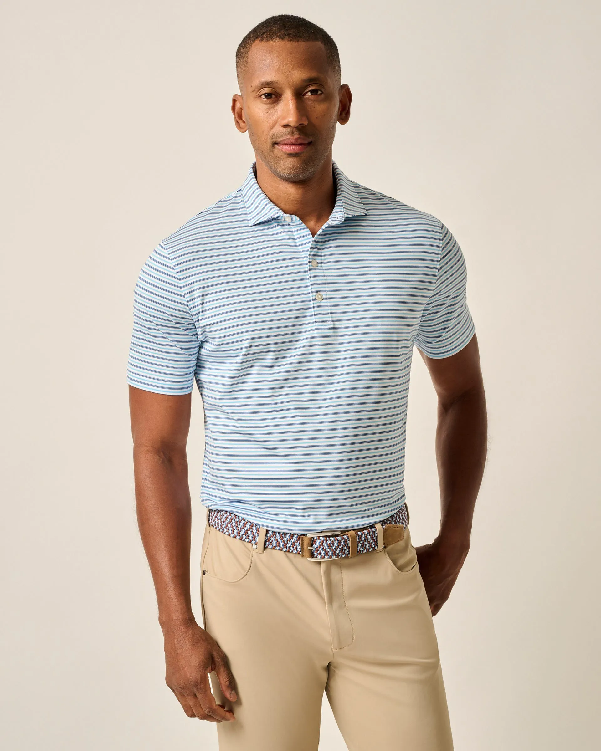 Performance Jersey Polo - Bronte Stripe sold by Johnnie-O