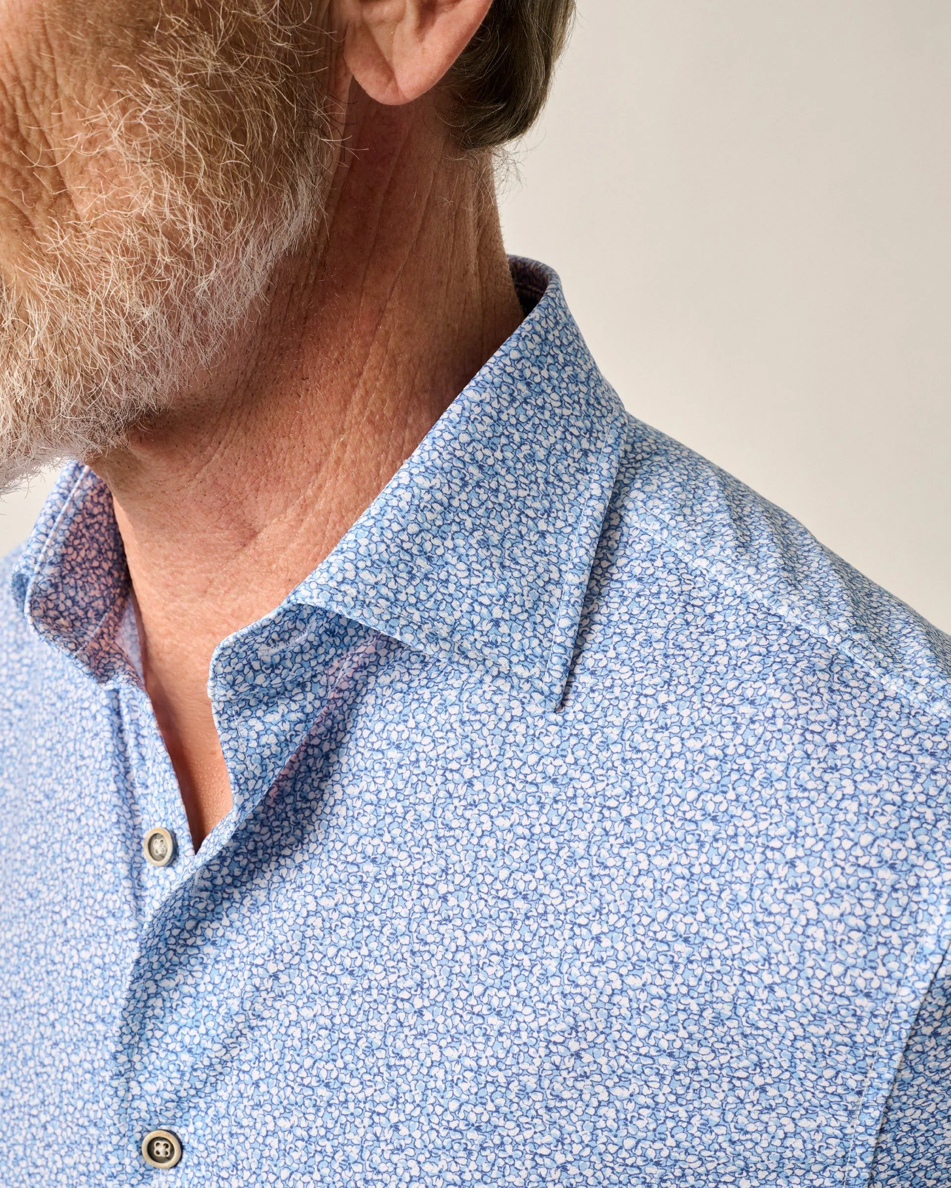 Short Sleeve Hangin' Out Knit Button Down Shirt - Waylan sold by Johnnie-O product image thumbnail 4