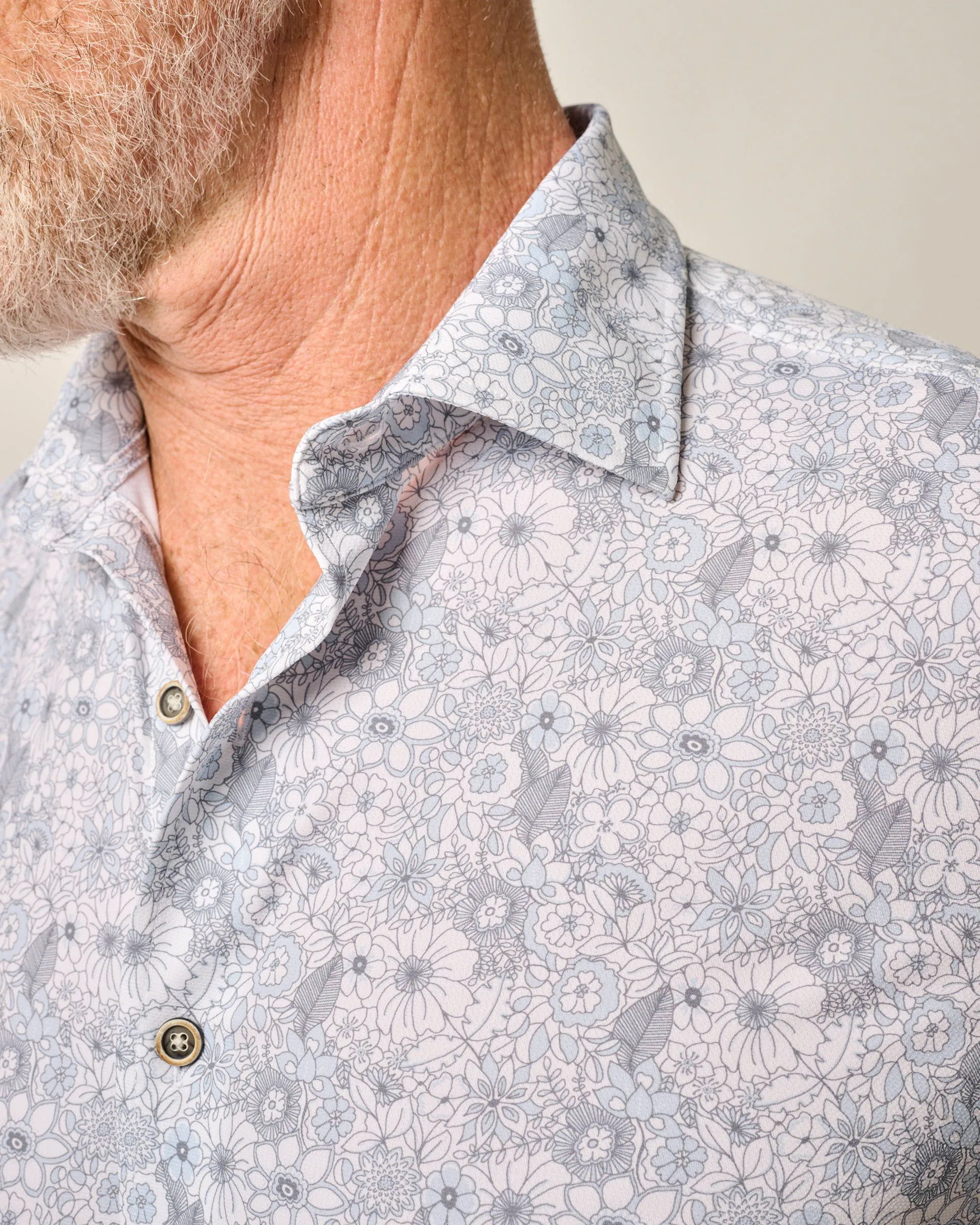 Short Sleeve Hangin' Out Knit Button Down Shirt - Kayce sold by Johnnie-O product image thumbnail 3