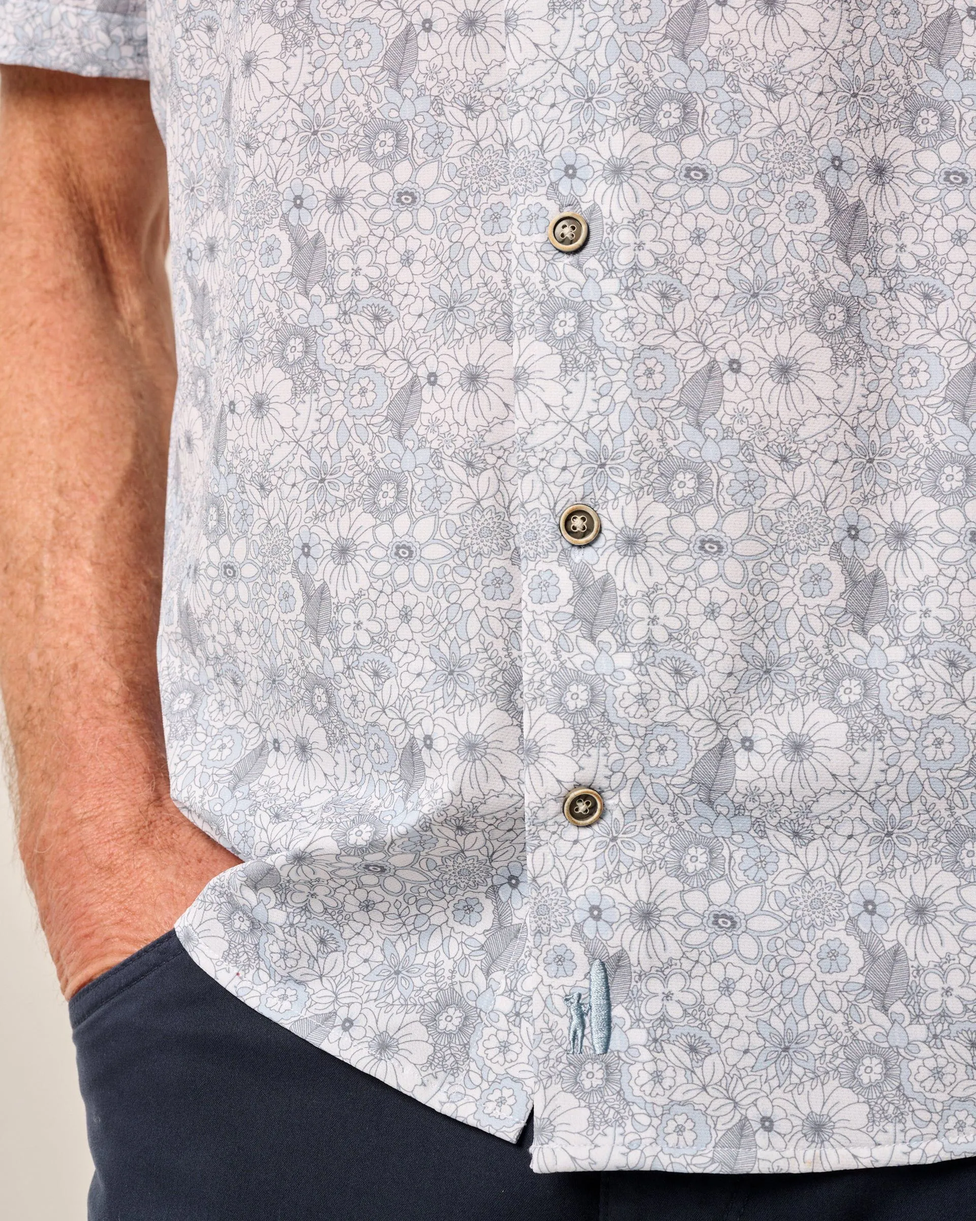 Short Sleeve Hangin' Out Knit Button Down Shirt - Kayce sold by Johnnie-O product image thumbnail 5