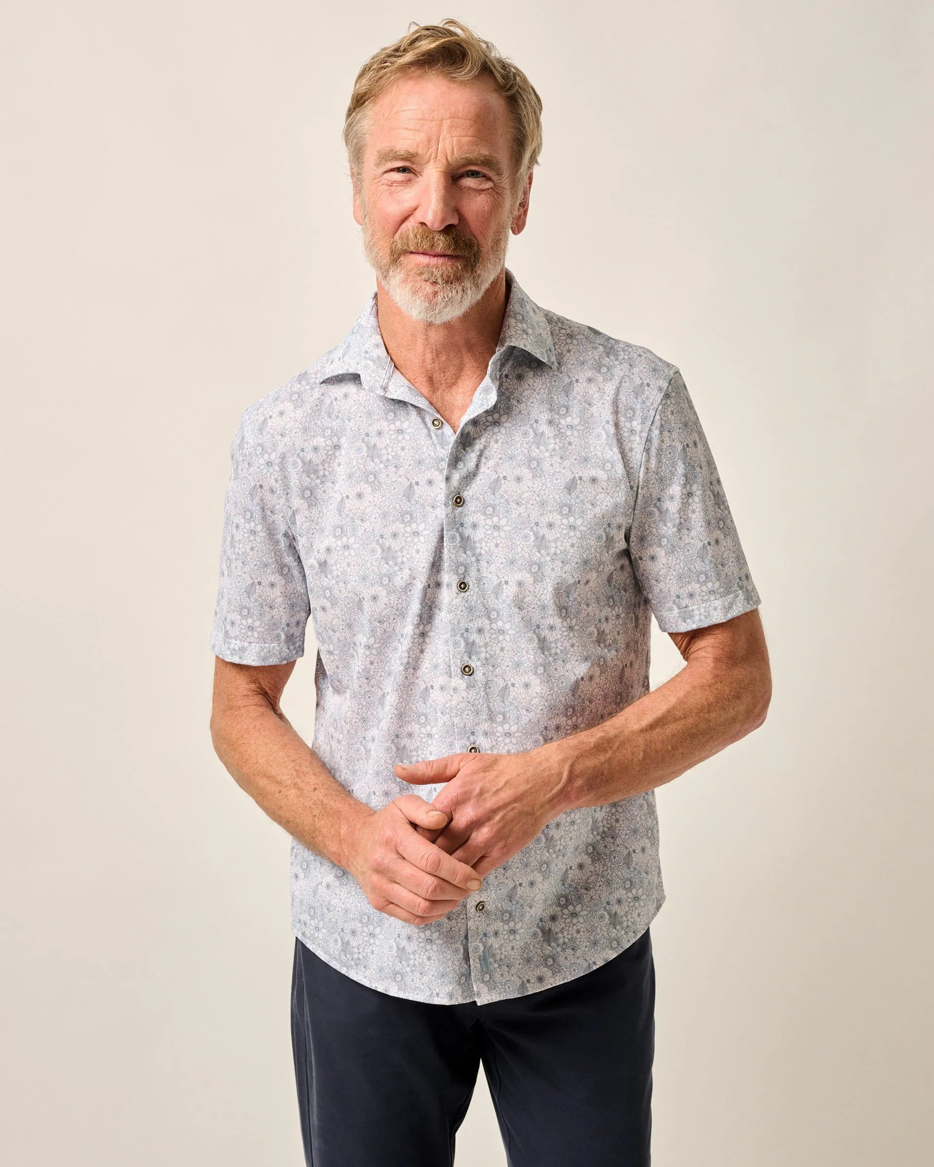 Short Sleeve Hangin' Out Knit Button Down Shirt - Kayce sold by Johnnie-O