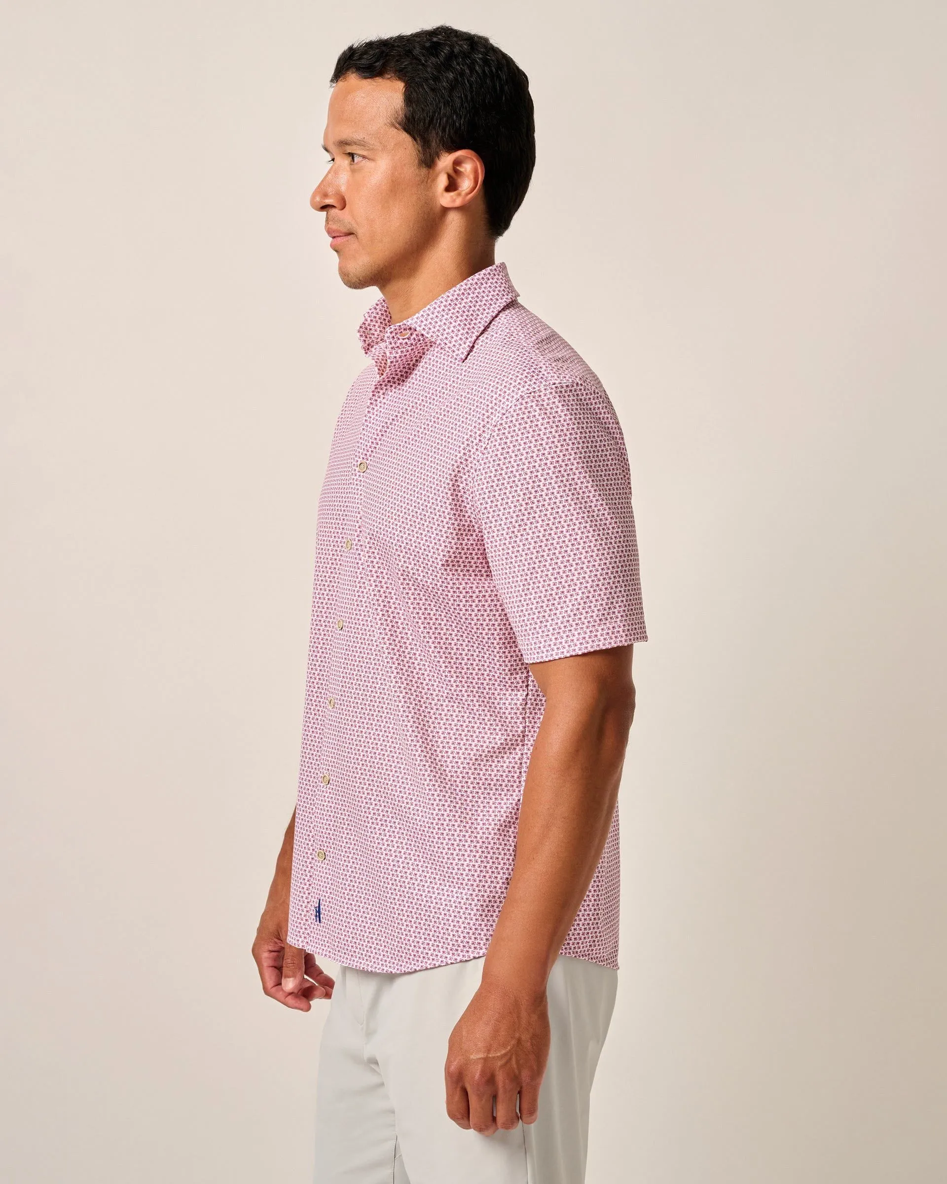 Short Sleeve Hangin' Out Knit Button Down Shirt - Caspian sold by Johnnie-O product image thumbnail 4