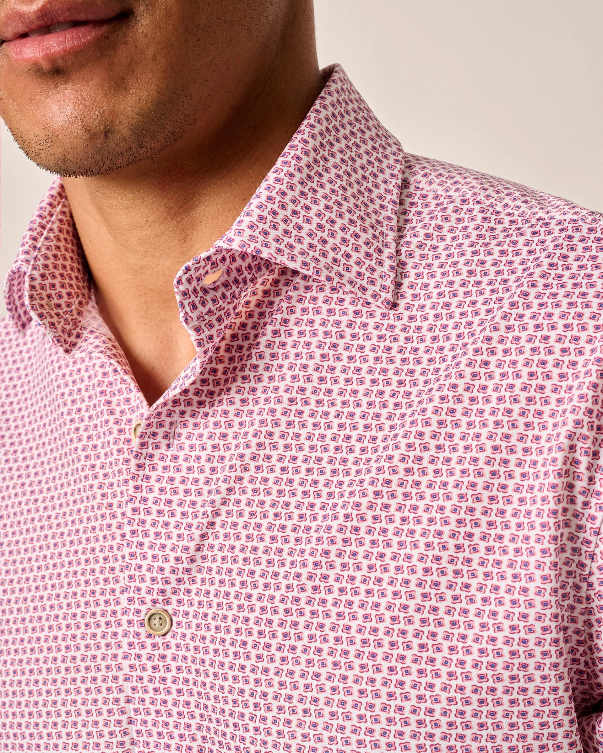 Short Sleeve Hangin' Out Knit Button Down Shirt - Caspian sold by Johnnie-O product image thumbnail 2