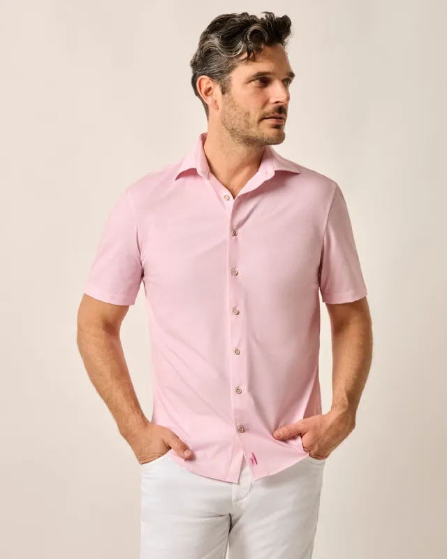 Short Sleeve Hangin' Out Knit Button Down Shirt - Spielman sold by Johnnie-O
