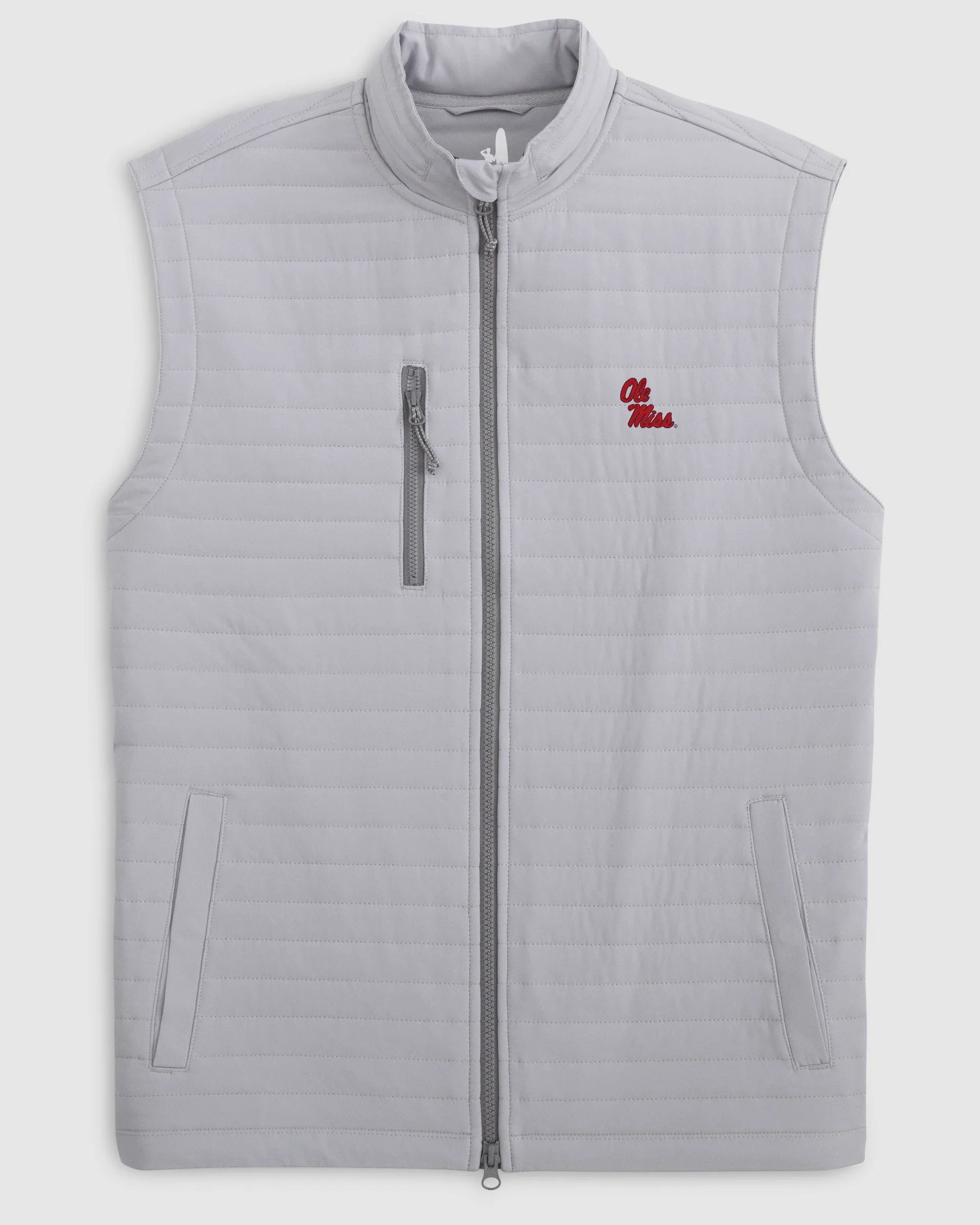 Ole Miss Crosswind Quilted Performance Vest - Stacked Logo (Copy) sold by Johnnie-O