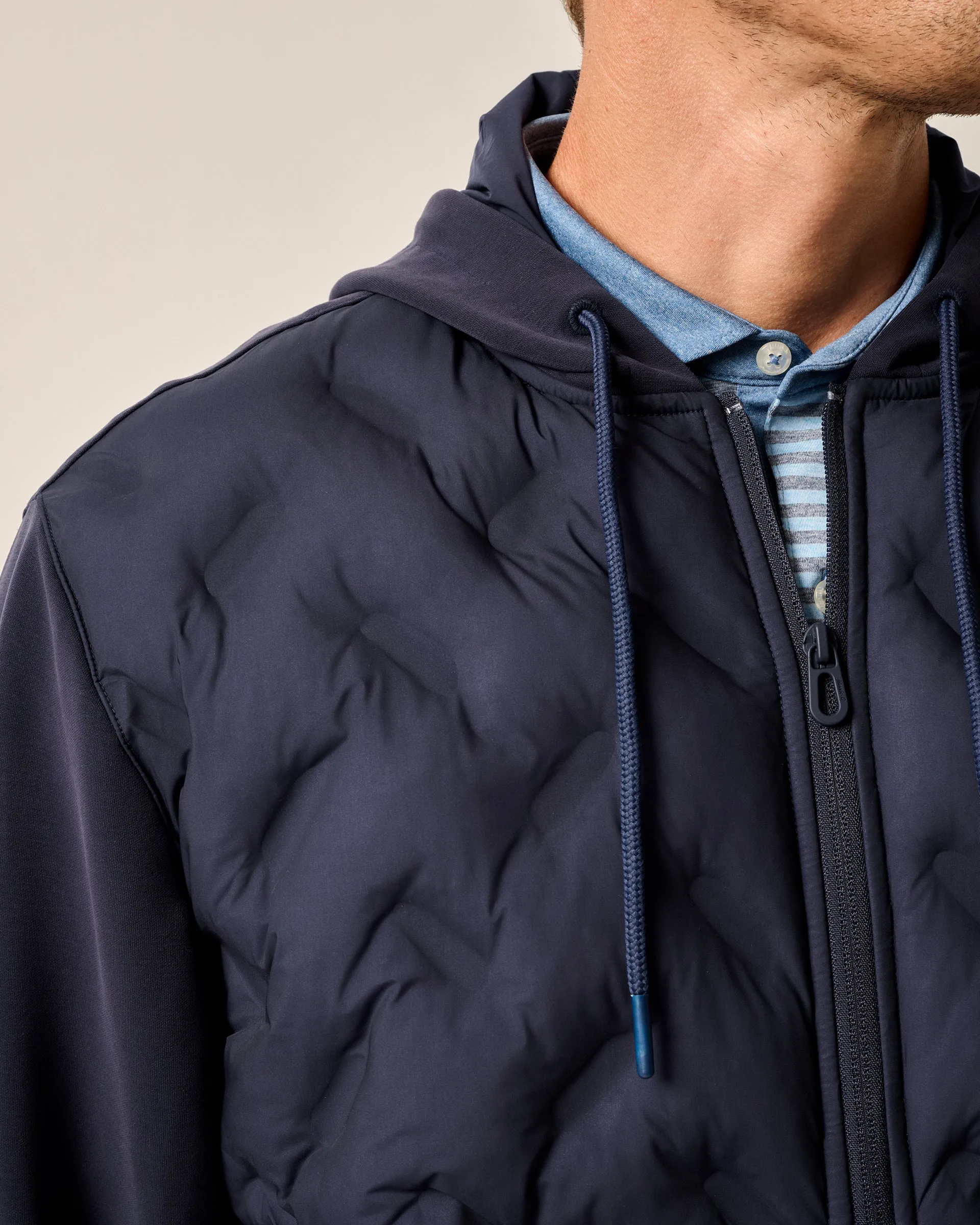 Zuker Hooded Mixed Media Jacket sold by Johnnie-O product image thumbnail 2