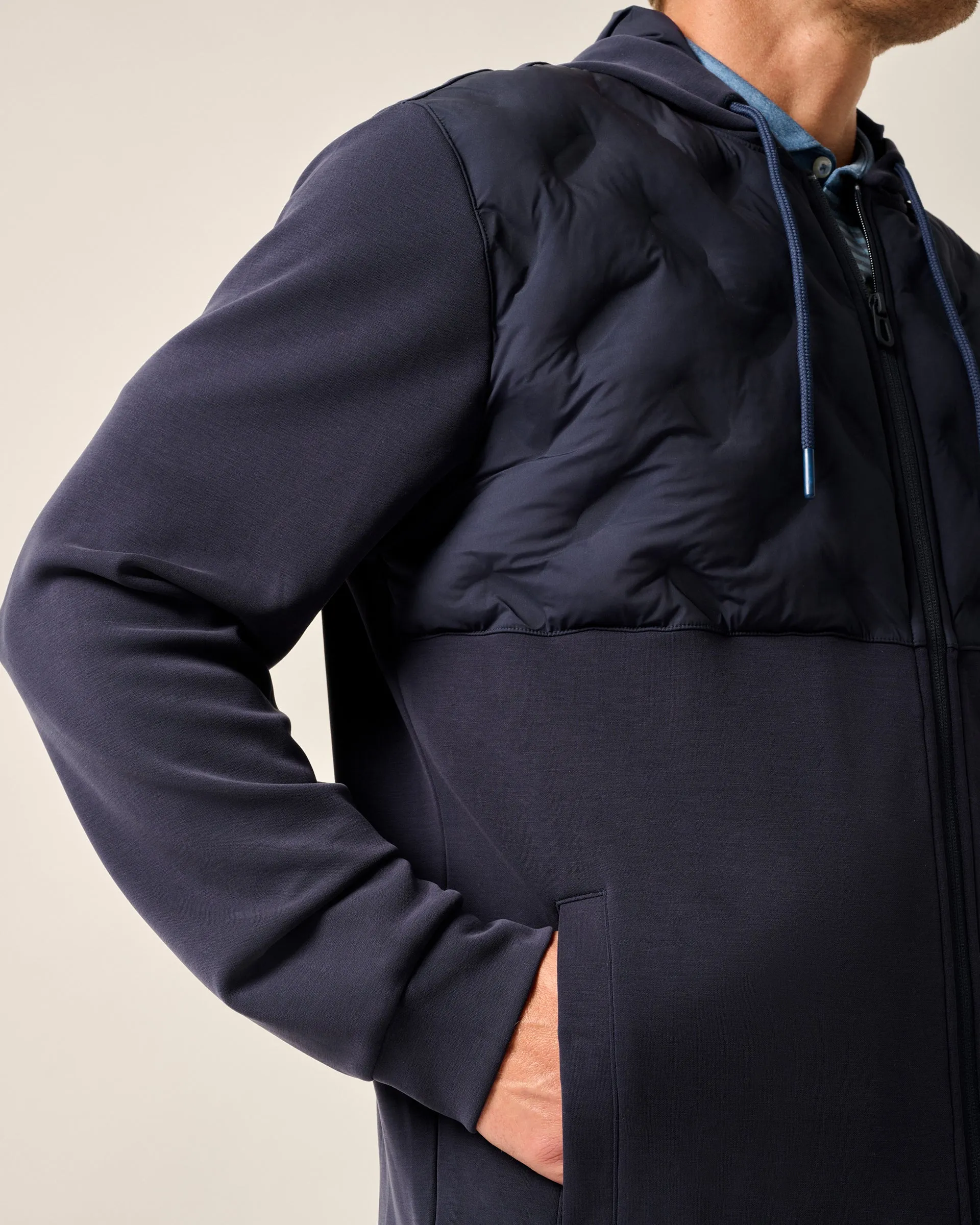 Zuker Hooded Mixed Media Jacket sold by Johnnie-O product image thumbnail 4