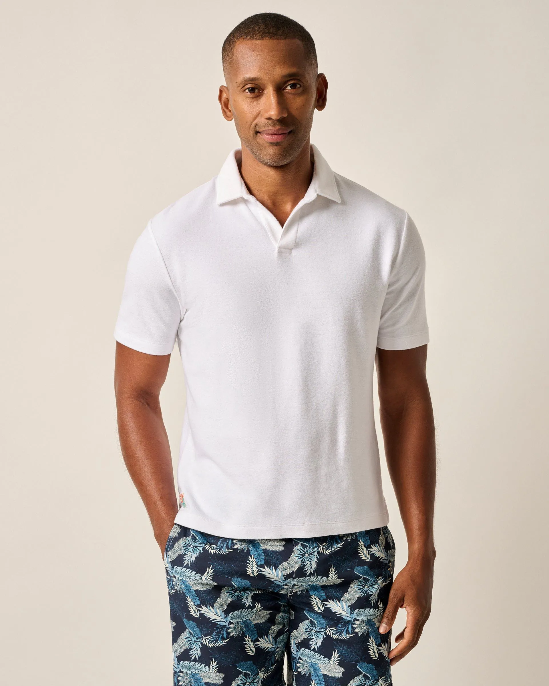 French Terry Johnny Collar Polo - Frankie sold by Johnnie-O