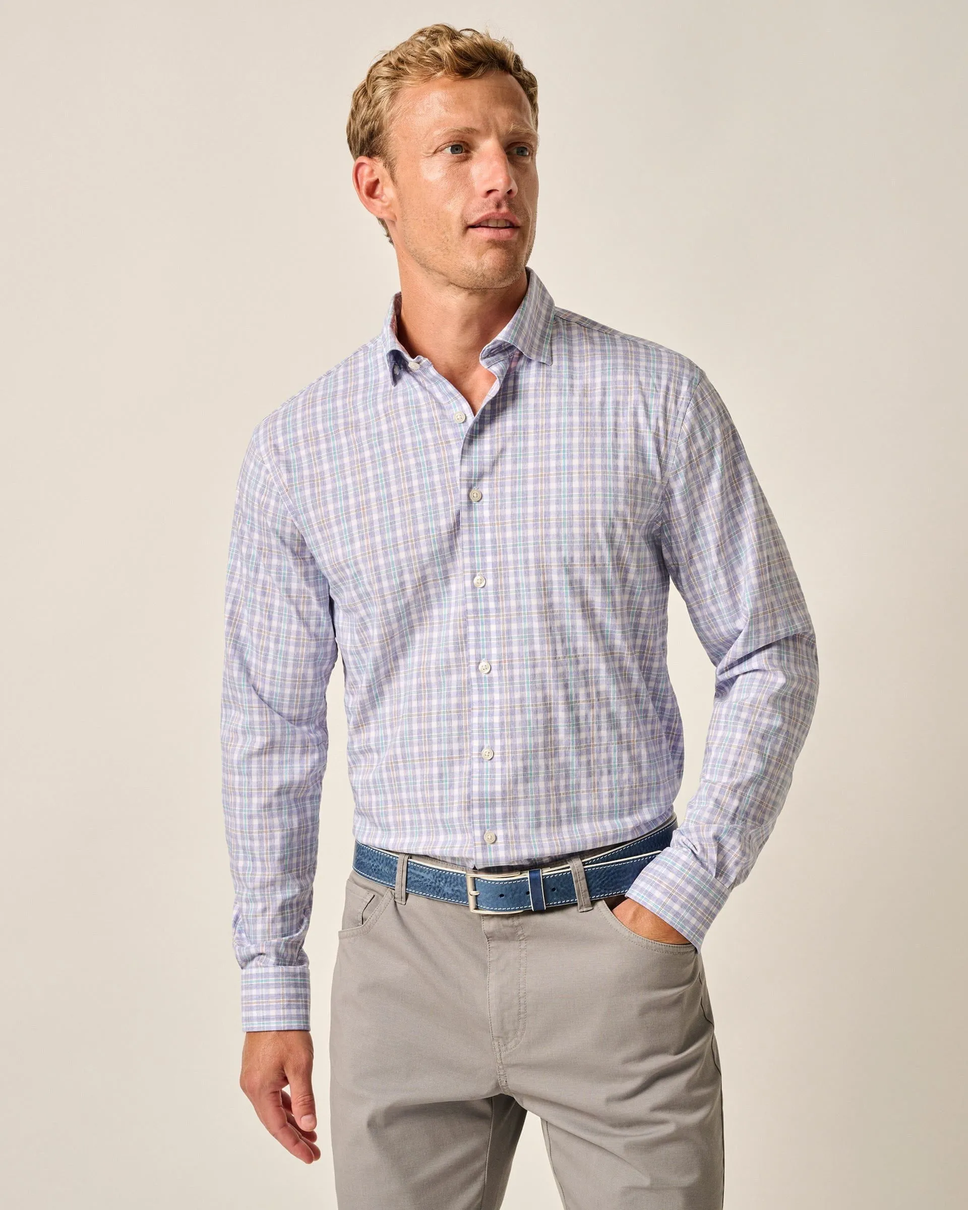 Everyday Performance Button Down Shirt - Bruin sold by Johnnie-O