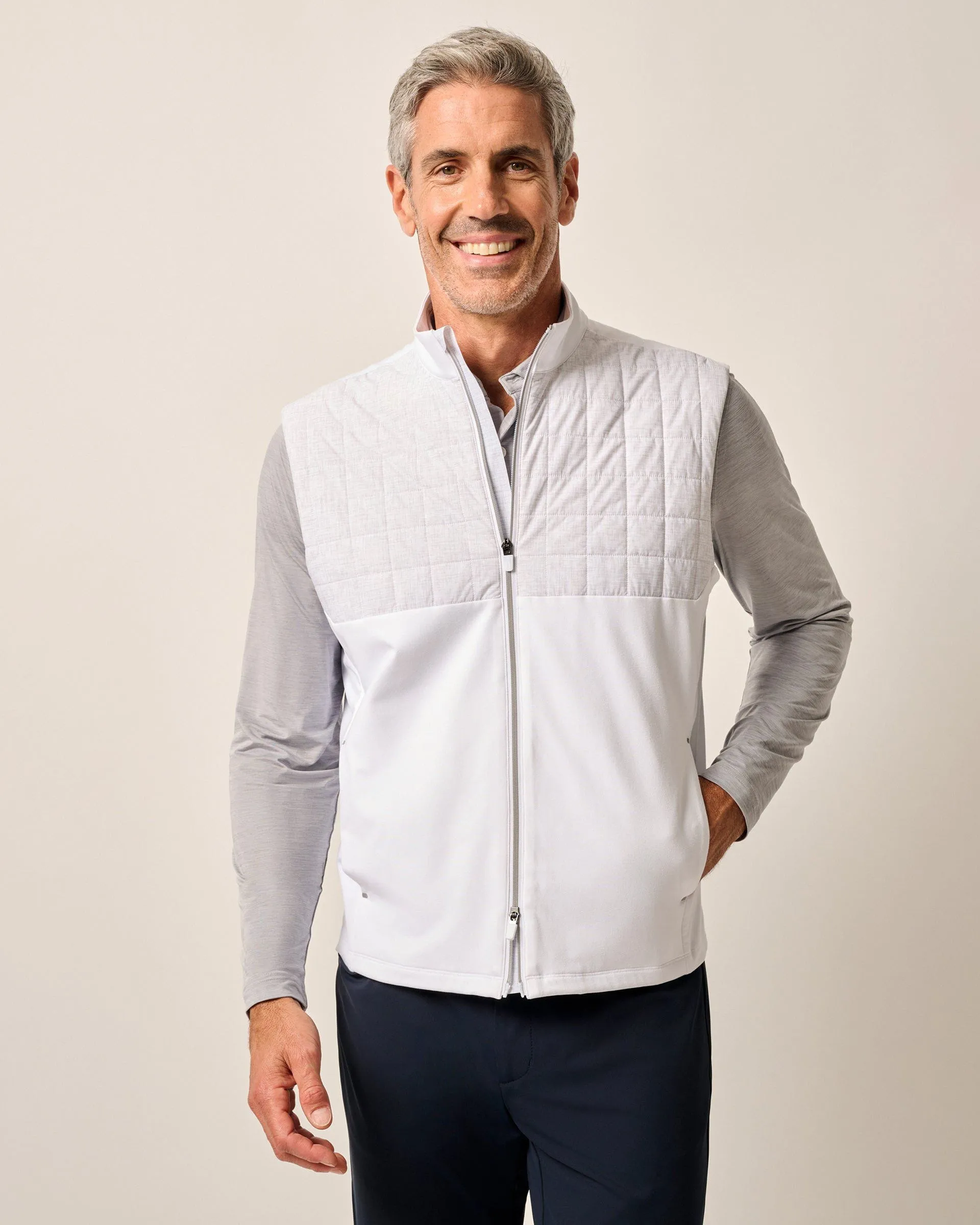 Filroy Mixed Media Performance Vest sold by Johnnie-O