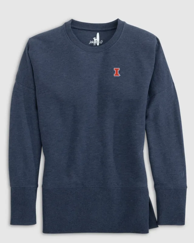 Women's Illinois Brittany Crewneck Sweatshirt sold by Johnnie-O