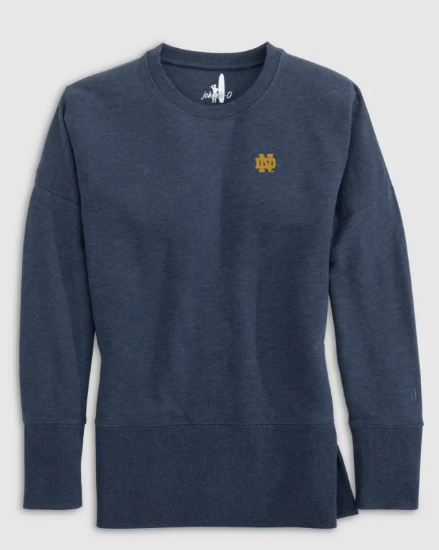 Women's Notre Dame Brittany Crewneck Sweatshirt sold by Johnnie-O