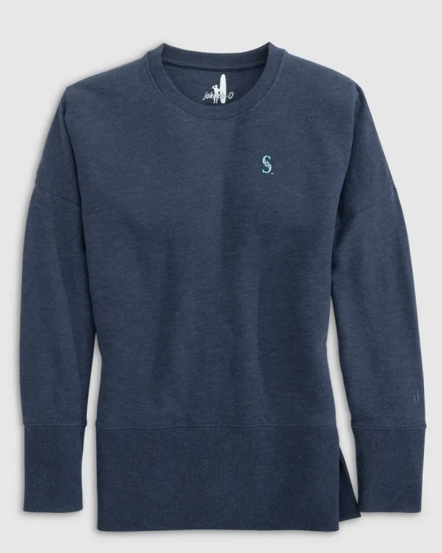 Women's Seattle Mariners Brittany Crewneck Sweatshirt sold by Johnnie-O