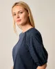 Lydia Eyelet Puff Sleeve Blouse sold by Johnnie-O