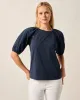 Lydia Eyelet Puff Sleeve Blouse sold by Johnnie-O