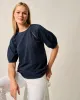 Lydia Eyelet Puff Sleeve Blouse sold by Johnnie-O