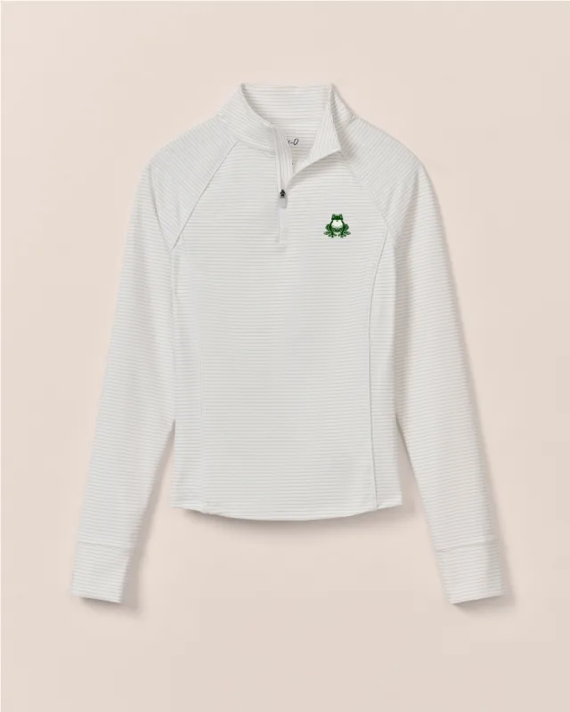 Women's TGL Boston Common Golf Jasmine Striped Performance 1/4 Zip sold by Johnnie-O